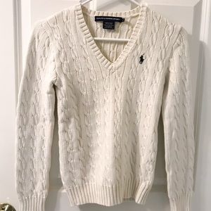 Ralph Lauren Cream Cable Knit Sweater